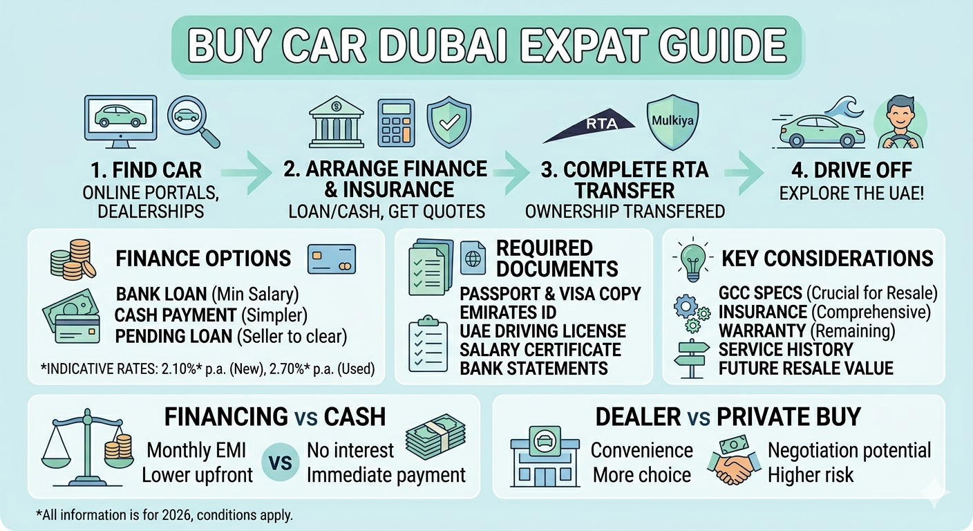 Buy Car Dubai Expat Guide 2026