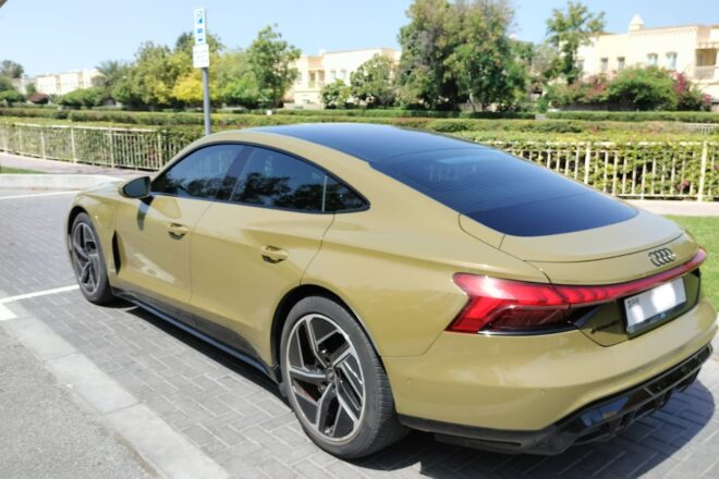 Army Green 2022 Audi eTron GT For Sale in Dubai